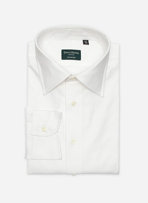 White - Italian Spread Collar - Fine Twill